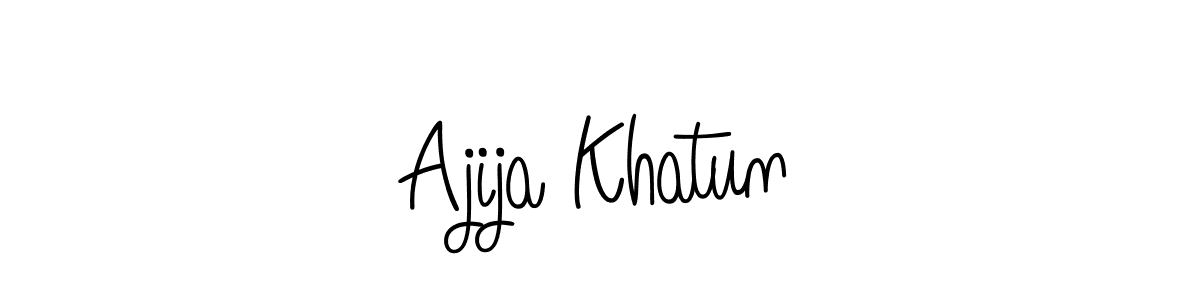 How to make Ajija Khatun name signature. Use Angelique-Rose-font-FFP style for creating short signs online. This is the latest handwritten sign. Ajija Khatun signature style 5 images and pictures png