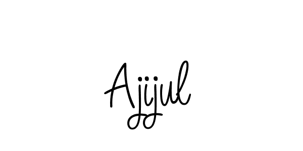 Ajijul stylish signature style. Best Handwritten Sign (Angelique-Rose-font-FFP) for my name. Handwritten Signature Collection Ideas for my name Ajijul. Ajijul signature style 5 images and pictures png