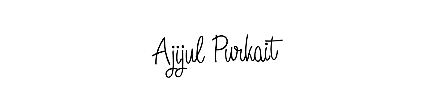 Angelique-Rose-font-FFP is a professional signature style that is perfect for those who want to add a touch of class to their signature. It is also a great choice for those who want to make their signature more unique. Get Ajijul Purkait name to fancy signature for free. Ajijul Purkait signature style 5 images and pictures png