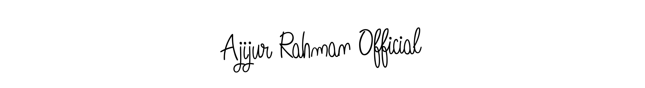 Design your own signature with our free online signature maker. With this signature software, you can create a handwritten (Angelique-Rose-font-FFP) signature for name Ajijur Rahman Official. Ajijur Rahman Official signature style 5 images and pictures png
