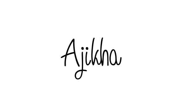 Design your own signature with our free online signature maker. With this signature software, you can create a handwritten (Angelique-Rose-font-FFP) signature for name Ajikha. Ajikha signature style 5 images and pictures png