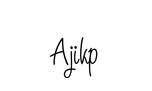 You should practise on your own different ways (Angelique-Rose-font-FFP) to write your name (Ajikp) in signature. don't let someone else do it for you. Ajikp signature style 5 images and pictures png