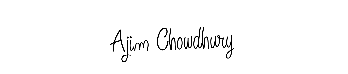 Design your own signature with our free online signature maker. With this signature software, you can create a handwritten (Angelique-Rose-font-FFP) signature for name Ajim Chowdhury. Ajim Chowdhury signature style 5 images and pictures png