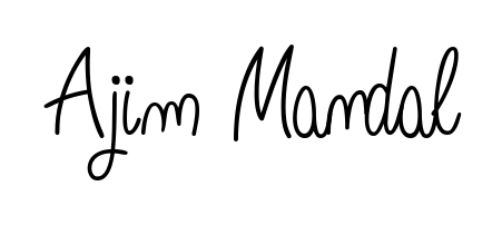 How to make Ajim Mandal signature? Angelique-Rose-font-FFP is a professional autograph style. Create handwritten signature for Ajim Mandal name. Ajim Mandal signature style 5 images and pictures png