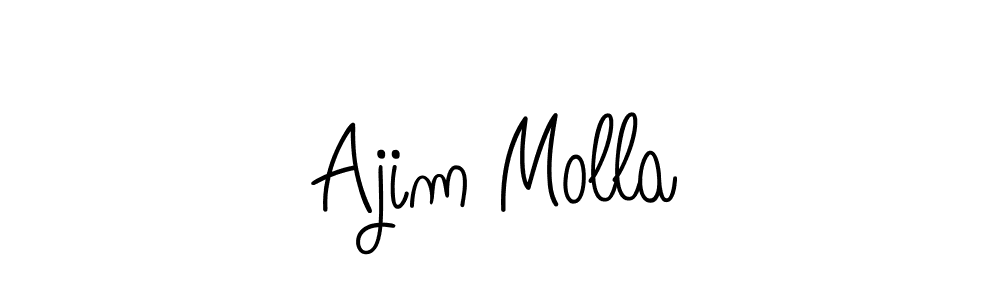 if you are searching for the best signature style for your name Ajim Molla. so please give up your signature search. here we have designed multiple signature styles  using Angelique-Rose-font-FFP. Ajim Molla signature style 5 images and pictures png