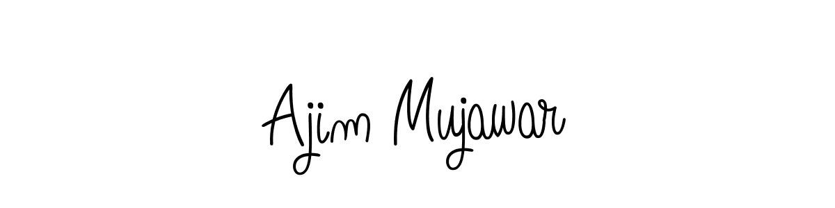 Make a beautiful signature design for name Ajim Mujawar. With this signature (Angelique-Rose-font-FFP) style, you can create a handwritten signature for free. Ajim Mujawar signature style 5 images and pictures png