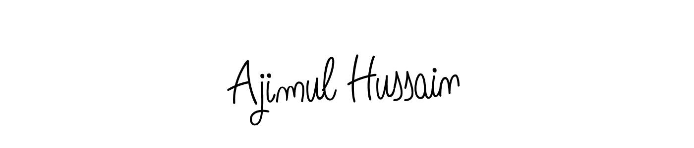 Create a beautiful signature design for name Ajimul Hussain. With this signature (Angelique-Rose-font-FFP) fonts, you can make a handwritten signature for free. Ajimul Hussain signature style 5 images and pictures png