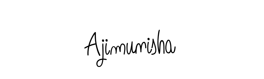 How to Draw Ajimunisha signature style? Angelique-Rose-font-FFP is a latest design signature styles for name Ajimunisha. Ajimunisha signature style 5 images and pictures png