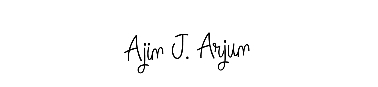 How to make Ajin J. Arjun name signature. Use Angelique-Rose-font-FFP style for creating short signs online. This is the latest handwritten sign. Ajin J. Arjun signature style 5 images and pictures png