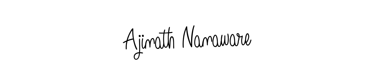 You should practise on your own different ways (Angelique-Rose-font-FFP) to write your name (Ajinath Nanaware) in signature. don't let someone else do it for you. Ajinath Nanaware signature style 5 images and pictures png