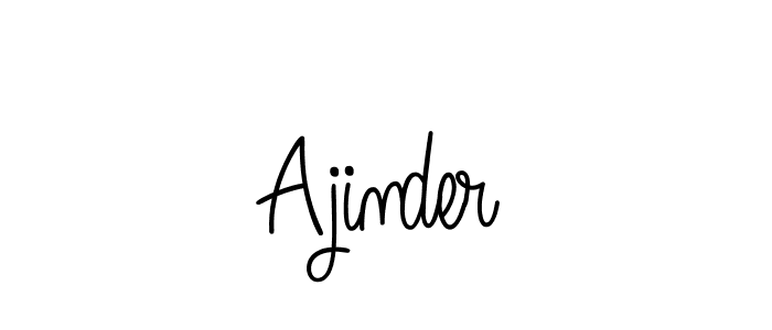 Design your own signature with our free online signature maker. With this signature software, you can create a handwritten (Angelique-Rose-font-FFP) signature for name Ajinder. Ajinder signature style 5 images and pictures png