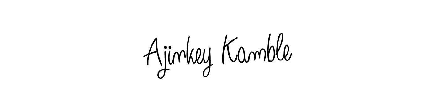 Also we have Ajinkey Kamble name is the best signature style. Create professional handwritten signature collection using Angelique-Rose-font-FFP autograph style. Ajinkey Kamble signature style 5 images and pictures png