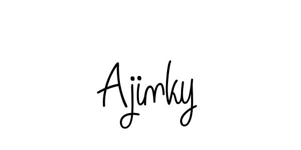 Use a signature maker to create a handwritten signature online. With this signature software, you can design (Angelique-Rose-font-FFP) your own signature for name Ajinky. Ajinky signature style 5 images and pictures png