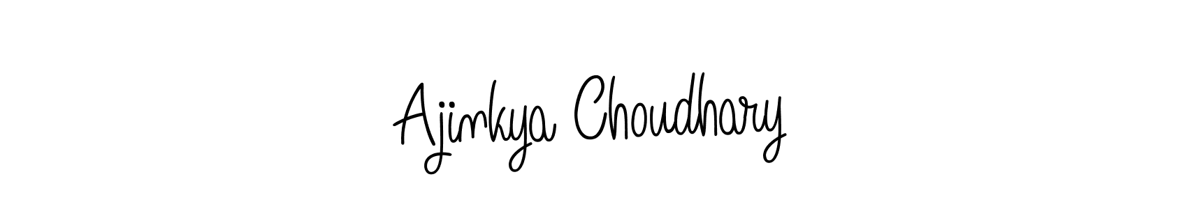 How to make Ajinkya Choudhary name signature. Use Angelique-Rose-font-FFP style for creating short signs online. This is the latest handwritten sign. Ajinkya Choudhary signature style 5 images and pictures png