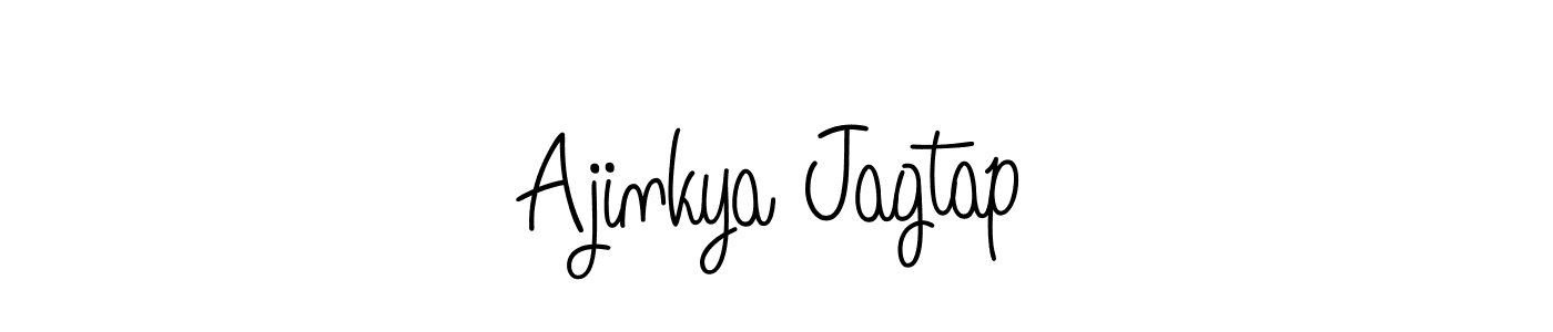 Use a signature maker to create a handwritten signature online. With this signature software, you can design (Angelique-Rose-font-FFP) your own signature for name Ajinkya Jagtap. Ajinkya Jagtap signature style 5 images and pictures png