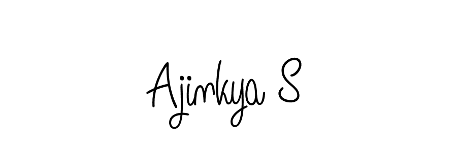 Design your own signature with our free online signature maker. With this signature software, you can create a handwritten (Angelique-Rose-font-FFP) signature for name Ajinkya S. Ajinkya S signature style 5 images and pictures png