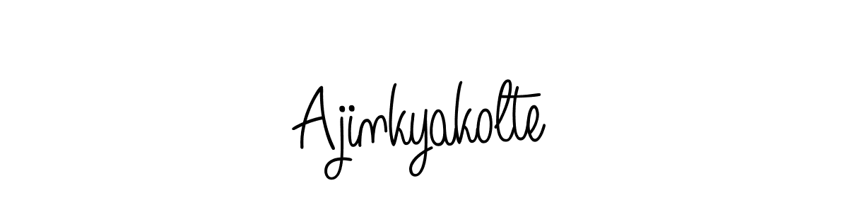 Ajinkyakolte stylish signature style. Best Handwritten Sign (Angelique-Rose-font-FFP) for my name. Handwritten Signature Collection Ideas for my name Ajinkyakolte. Ajinkyakolte signature style 5 images and pictures png