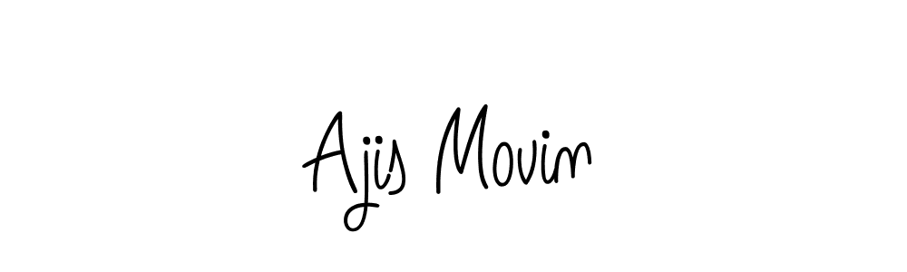 You should practise on your own different ways (Angelique-Rose-font-FFP) to write your name (Ajis Movin) in signature. don't let someone else do it for you. Ajis Movin signature style 5 images and pictures png