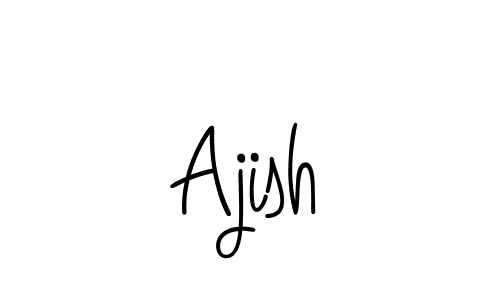 You should practise on your own different ways (Angelique-Rose-font-FFP) to write your name (Ajish) in signature. don't let someone else do it for you. Ajish signature style 5 images and pictures png