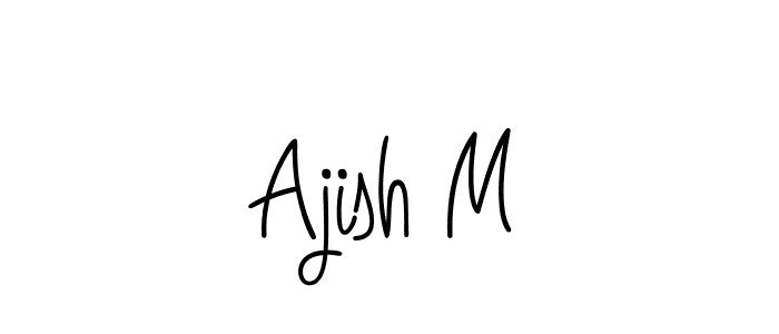 Best and Professional Signature Style for Ajish M. Angelique-Rose-font-FFP Best Signature Style Collection. Ajish M signature style 5 images and pictures png
