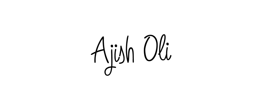 How to make Ajish Oli signature? Angelique-Rose-font-FFP is a professional autograph style. Create handwritten signature for Ajish Oli name. Ajish Oli signature style 5 images and pictures png