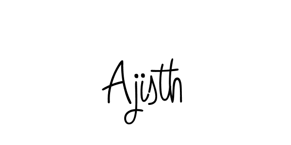 Make a beautiful signature design for name Ajisth. With this signature (Angelique-Rose-font-FFP) style, you can create a handwritten signature for free. Ajisth signature style 5 images and pictures png