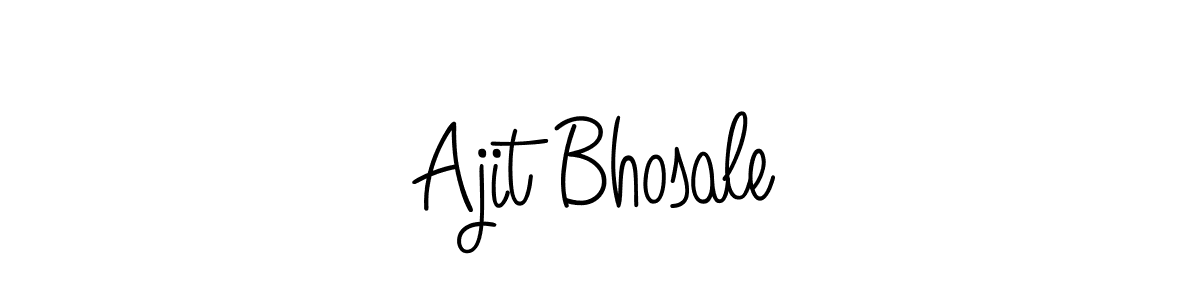 How to make Ajit Bhosale name signature. Use Angelique-Rose-font-FFP style for creating short signs online. This is the latest handwritten sign. Ajit Bhosale signature style 5 images and pictures png