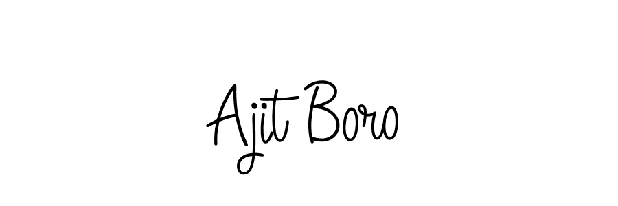 Use a signature maker to create a handwritten signature online. With this signature software, you can design (Angelique-Rose-font-FFP) your own signature for name Ajit Boro. Ajit Boro signature style 5 images and pictures png