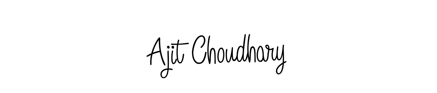 Design your own signature with our free online signature maker. With this signature software, you can create a handwritten (Angelique-Rose-font-FFP) signature for name Ajit Choudhary. Ajit Choudhary signature style 5 images and pictures png