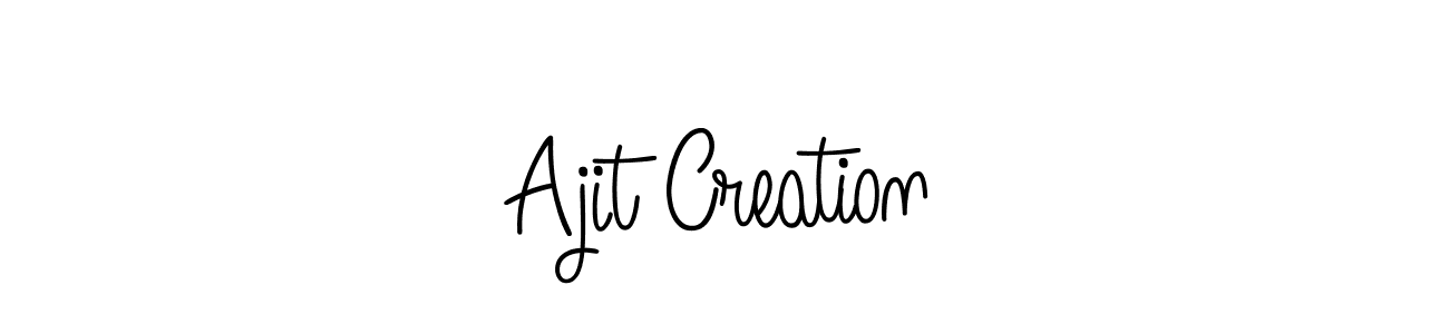 How to make Ajit Creation name signature. Use Angelique-Rose-font-FFP style for creating short signs online. This is the latest handwritten sign. Ajit Creation signature style 5 images and pictures png