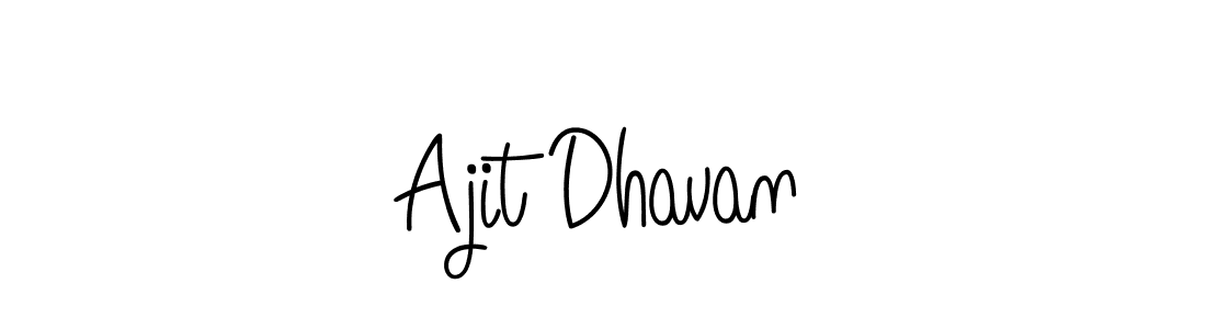 Use a signature maker to create a handwritten signature online. With this signature software, you can design (Angelique-Rose-font-FFP) your own signature for name Ajit Dhavan. Ajit Dhavan signature style 5 images and pictures png