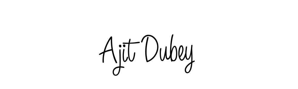 Make a beautiful signature design for name Ajit Dubey. With this signature (Angelique-Rose-font-FFP) style, you can create a handwritten signature for free. Ajit Dubey signature style 5 images and pictures png