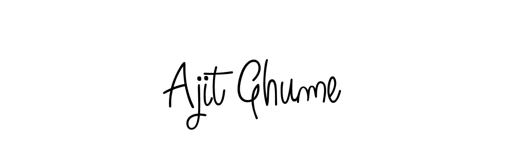 Create a beautiful signature design for name Ajit Ghume. With this signature (Angelique-Rose-font-FFP) fonts, you can make a handwritten signature for free. Ajit Ghume signature style 5 images and pictures png