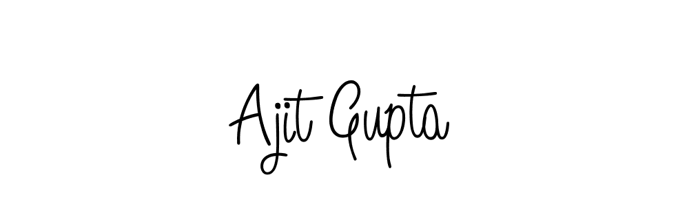 Design your own signature with our free online signature maker. With this signature software, you can create a handwritten (Angelique-Rose-font-FFP) signature for name Ajit Gupta. Ajit Gupta signature style 5 images and pictures png