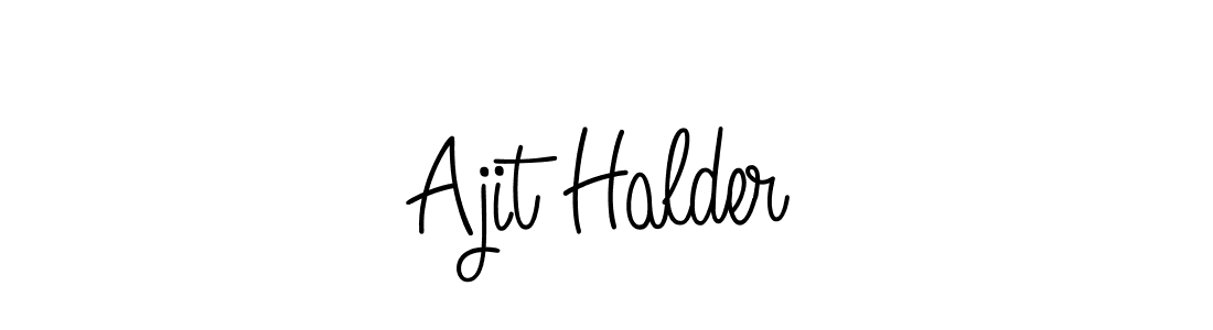 The best way (Angelique-Rose-font-FFP) to make a short signature is to pick only two or three words in your name. The name Ajit Halder include a total of six letters. For converting this name. Ajit Halder signature style 5 images and pictures png