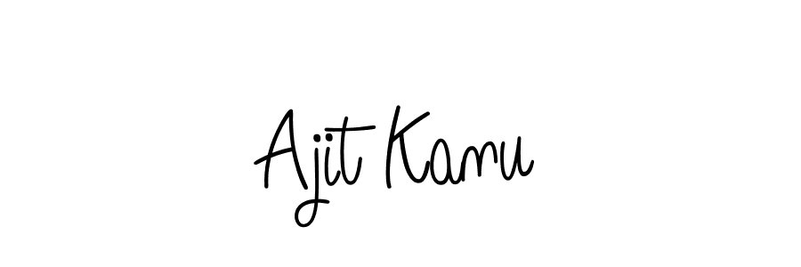 Use a signature maker to create a handwritten signature online. With this signature software, you can design (Angelique-Rose-font-FFP) your own signature for name Ajit Kanu. Ajit Kanu signature style 5 images and pictures png