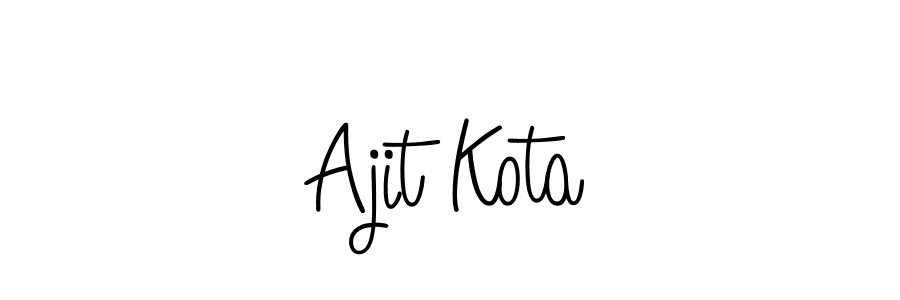 Make a beautiful signature design for name Ajit Kota. With this signature (Angelique-Rose-font-FFP) style, you can create a handwritten signature for free. Ajit Kota signature style 5 images and pictures png