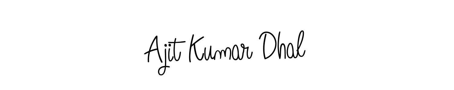 Design your own signature with our free online signature maker. With this signature software, you can create a handwritten (Angelique-Rose-font-FFP) signature for name Ajit Kumar Dhal. Ajit Kumar Dhal signature style 5 images and pictures png