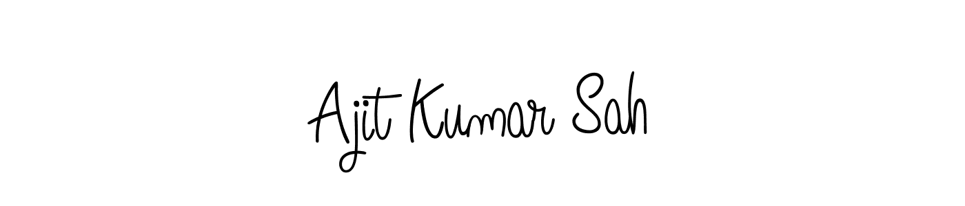 Use a signature maker to create a handwritten signature online. With this signature software, you can design (Angelique-Rose-font-FFP) your own signature for name Ajit Kumar Sah. Ajit Kumar Sah signature style 5 images and pictures png