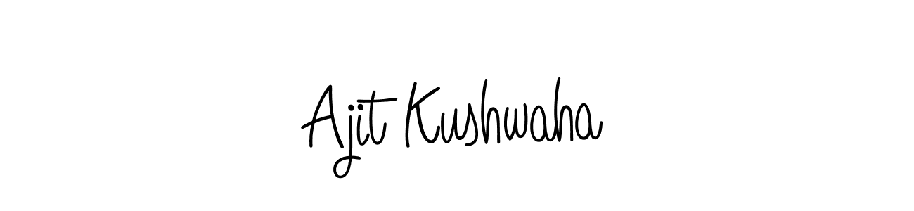 How to make Ajit Kushwaha name signature. Use Angelique-Rose-font-FFP style for creating short signs online. This is the latest handwritten sign. Ajit Kushwaha signature style 5 images and pictures png