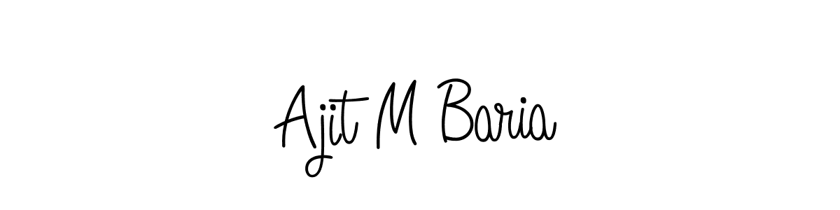 Angelique-Rose-font-FFP is a professional signature style that is perfect for those who want to add a touch of class to their signature. It is also a great choice for those who want to make their signature more unique. Get Ajit M Baria name to fancy signature for free. Ajit M Baria signature style 5 images and pictures png