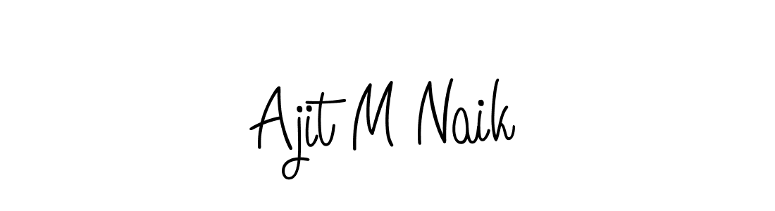 Ajit M Naik stylish signature style. Best Handwritten Sign (Angelique-Rose-font-FFP) for my name. Handwritten Signature Collection Ideas for my name Ajit M Naik. Ajit M Naik signature style 5 images and pictures png