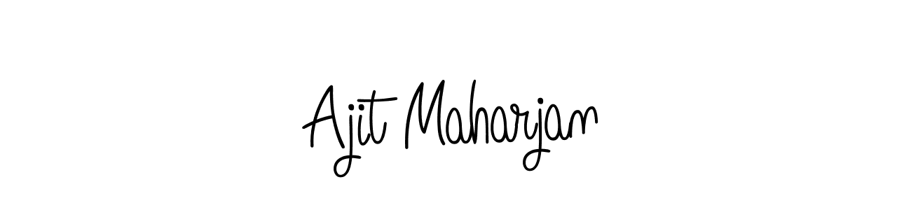 Design your own signature with our free online signature maker. With this signature software, you can create a handwritten (Angelique-Rose-font-FFP) signature for name Ajit Maharjan. Ajit Maharjan signature style 5 images and pictures png