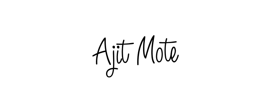 Design your own signature with our free online signature maker. With this signature software, you can create a handwritten (Angelique-Rose-font-FFP) signature for name Ajit Mote. Ajit Mote signature style 5 images and pictures png