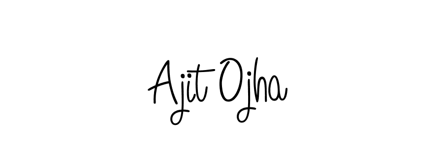 Design your own signature with our free online signature maker. With this signature software, you can create a handwritten (Angelique-Rose-font-FFP) signature for name Ajit Ojha. Ajit Ojha signature style 5 images and pictures png