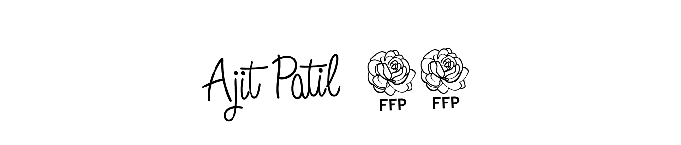 The best way (Angelique-Rose-font-FFP) to make a short signature is to pick only two or three words in your name. The name Ajit Patil  07 include a total of six letters. For converting this name. Ajit Patil  07 signature style 5 images and pictures png