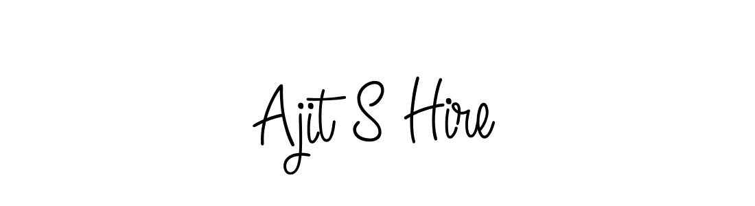 Design your own signature with our free online signature maker. With this signature software, you can create a handwritten (Angelique-Rose-font-FFP) signature for name Ajit S Hire. Ajit S Hire signature style 5 images and pictures png