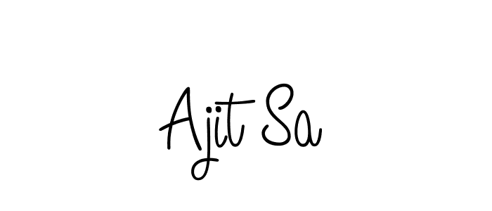 You should practise on your own different ways (Angelique-Rose-font-FFP) to write your name (Ajit Sa) in signature. don't let someone else do it for you. Ajit Sa signature style 5 images and pictures png