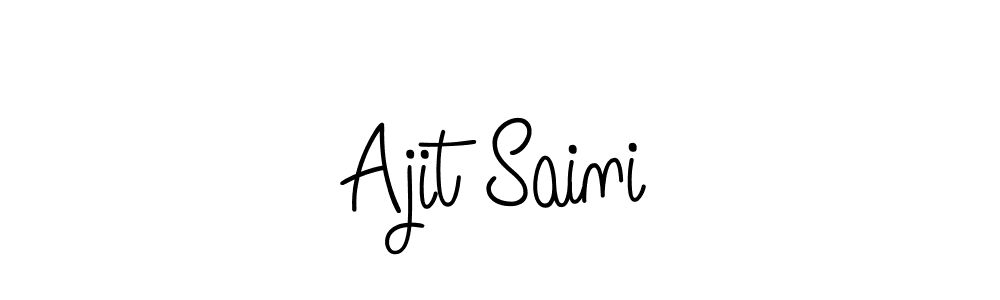 Use a signature maker to create a handwritten signature online. With this signature software, you can design (Angelique-Rose-font-FFP) your own signature for name Ajit Saini. Ajit Saini signature style 5 images and pictures png