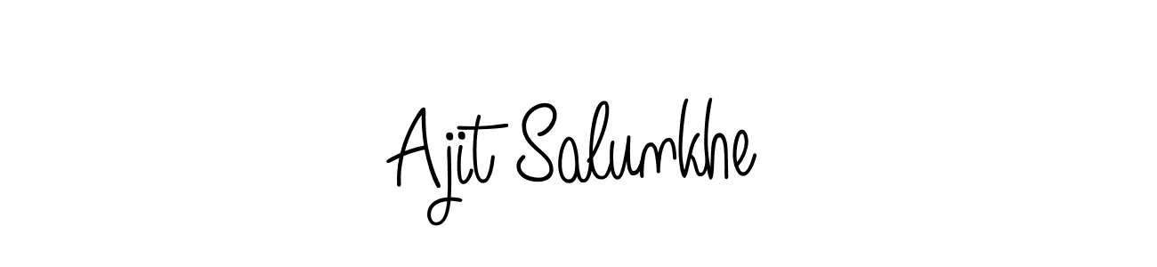 How to make Ajit Salunkhe name signature. Use Angelique-Rose-font-FFP style for creating short signs online. This is the latest handwritten sign. Ajit Salunkhe signature style 5 images and pictures png